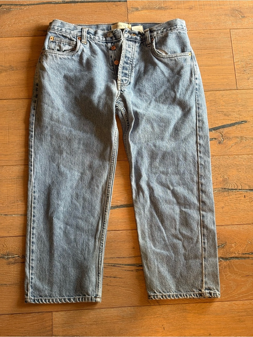Gap Women’s Boy Fit 20” Light Denim Capris Straight Leg
